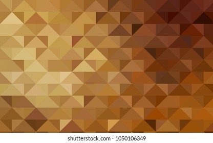 Dark Brown vector shining triangular background. Shining illustration, which consist of triangles. The best triangular design for your business.