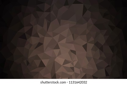 Dark Brown vector shining triangular backdrop. Creative illustration in halftone style with triangles. Textured pattern for your backgrounds.