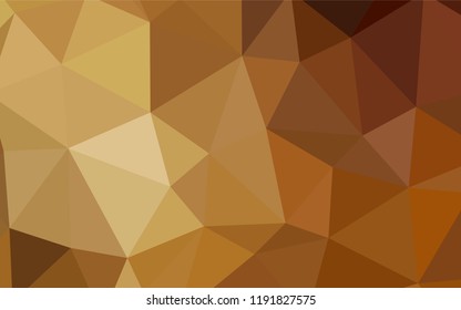 Dark Brown vector shining triangular backdrop. Geometric illustration in Origami style with gradient.  Brand new design for your business.