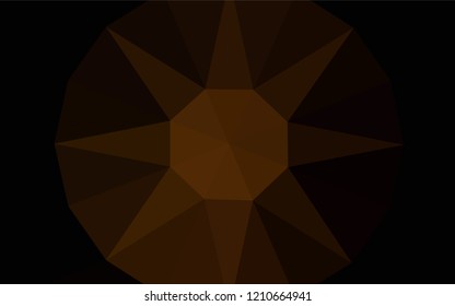 Dark Brown vector shining triangular backdrop with a gem in a centre. Abstract illustration with an elegant triangles. A completely new design for your leaflet.