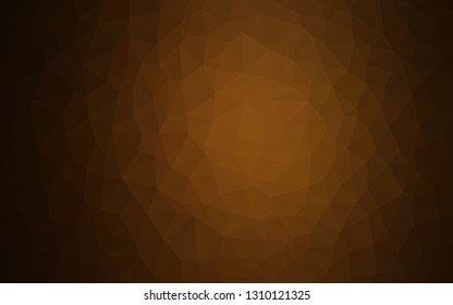 Dark Brown vector shining triangular backdrop. Glitter abstract illustration with an elegant triangles. Template for cell phone's backgrounds.