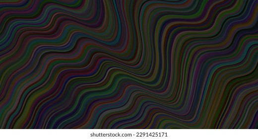 Dark Brown vector template with bent lines. Geometric illustration in abstract style with gradient.  Template for cell phone screens.