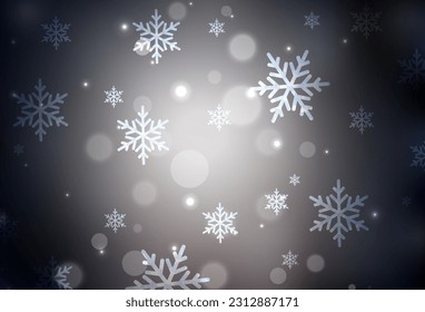 Dunkelbraune Vektorvorlage im Karneval-Stil. Eine intelligente Illustration mit Farbverlauf-Weihnachtselementen. Muster für Schulen, Grammatikwebseiten.