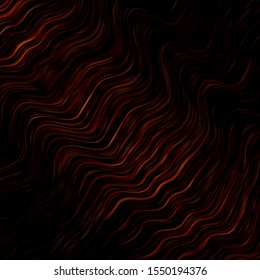 Dark Brown vector template with curves. Colorful illustration in abstract style with bent lines. Pattern for websites, landing pages.