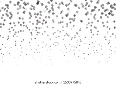 Dark Brown vector template with ice snowflakes. Shining colorful illustration with snow in christmas style. Template for a new year background.