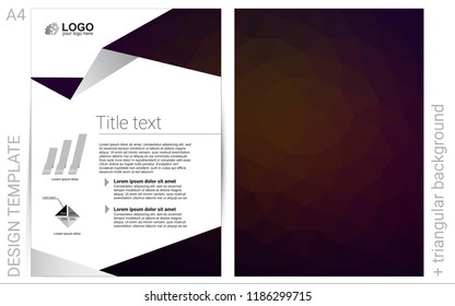 Dark Brown vector  template for landing pages. Web interface on abstract background with colorful gradient. The pattern can be used for any ad, booklets.