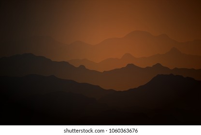 Dark Brown vector template with lava shapes. Colorful illustration in abstract mountain style with gradient. The elegant pattern for brand book.