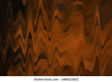 Dark Brown vector template with lines. Colorful illustration in abstract style with gradient. Colorful wave pattern for your design.