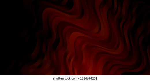 Dark Brown vector template with lines. Bright sample with colorful bent lines, shapes. Best design for your ad, poster, banner.