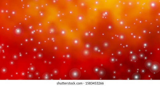 Dark Brown vector template with neon stars. Decorative illustration with stars on abstract template. Pattern for wrapping gifts.