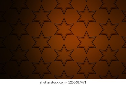 Dark Brown vector template with sky stars. Modern geometrical abstract illustration with stars. Pattern for websites, landing pages.