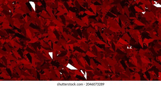 Plantilla vectorial de color marrón oscuro con formas triangulares. Ilustración de material web con triángulos abstractos coloridos. Material de las páginas de aterrizaje.