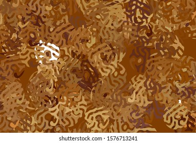 Dark Brown vector texture with abstract forms. Decorative design in abstract style with random forms. Background for a cell phone.