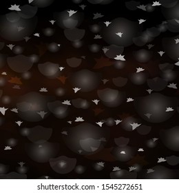 Dark Brown vector texture with circles, stars. Colorful illustration with gradient dots, stars. Pattern for trendy fabric, wallpapers.