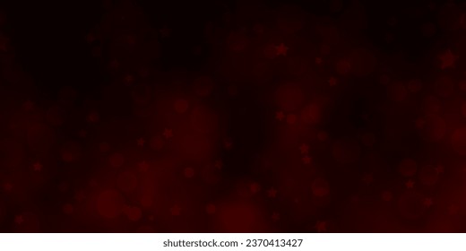 Dark Brown vector texture with circles, stars. Colorful illustration with gradient dots, stars. Template for business cards, websites.