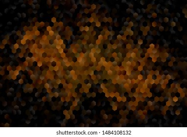 Dark Brown vector texture with colorful hexagons. Blur background with colorful hexagons. Pattern for your ad, booklets.
