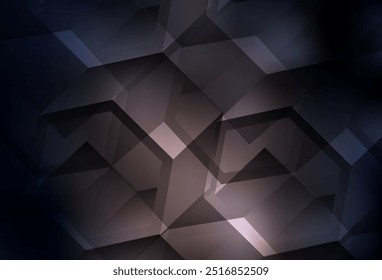 Dark Brown vector texture with colorful hexagons. Abstract illustration with colorful hexagons. Pattern for landing pages.