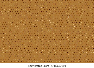 Dark Brown vector texture with disks. Glitter abstract illustration with blurred drops of rain. Pattern for textures of wallpapers.