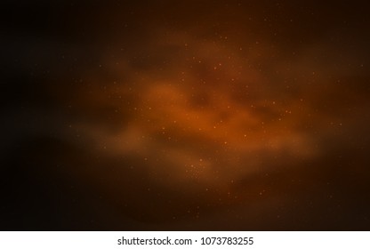 Dark Brown vector texture with milky way stars. Modern abstract illustration with Big Dipper stars. Template for cosmic backgrounds.