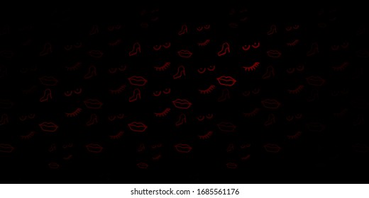 Dark Brown vector texture with women's rights symbols. Abstract illustration with a depiction of women's power. Background for International Women’s Day.