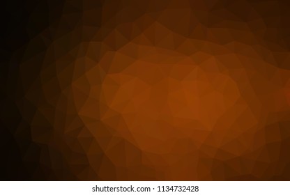 Dark Brown vector triangle mosaic cover. Polygonal abstract illustration with gradient. Textured pattern for your backgrounds.