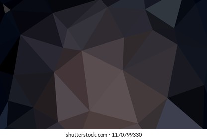 Dark Brown vector triangle mosaic texture. Geometric illustration in Origami style with gradient.  A completely new design for your leaflet.