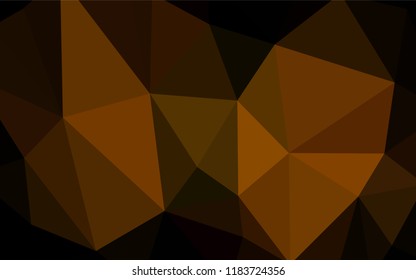 Dark Brown vector triangle mosaic template. Geometric illustration in Origami style with gradient.  A completely new design for your leaflet.