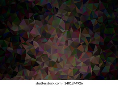 Dark Brown vector triangle mosaic background. Modern abstract illustration with triangles. Polygonal design for your web site.