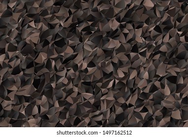 Dark Brown vector triangle mosaic texture. Colorful illustration in polygonal style with gradient. A completely new design for your leaflet.