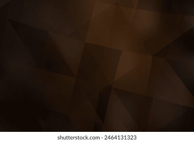 Dark Brown vector triangle mosaic background. Polygonal abstract illustration with gradient. Template for cell phone's backgrounds.