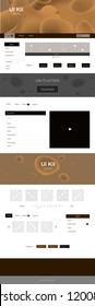 Dark Brown vector ui kit with bubble shapes. Glitter abstract illustration with blurred bubble shapes.. This template you can use for websites.