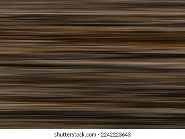 Dark brown wood horizontal stripes gradient design art for backgrounds. Blurred Motion. Vector Illustration.