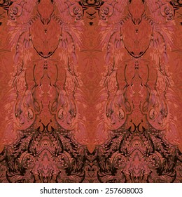Dark brown wood inlay like vintage texture