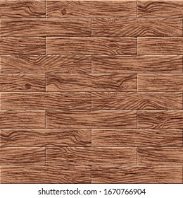 Dark brown wood plank texture seamless pattern. Realistic wooden boards. Vector illustration nature template for design, web, decor, app