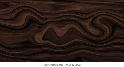 Dark brown wood texture background, old wooden surface texture, vector illustration