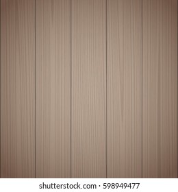Dark brown wood texture background. Wooden surface, grained table, floor. Graphic design element for scrapbooking, presentation, web page background. Realistic vector illustration.
