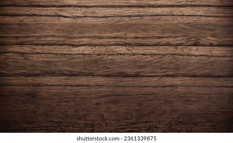 Fondo de madera marrón oscuro con alta resolución, ilustración vectorial