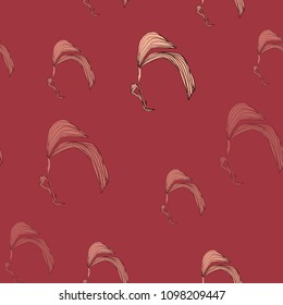 dark burgundy, rich background, pattern with a delicate flower, lily, peach-haired, suitable for decorating a room for guests, curtains or exquisite celebrations