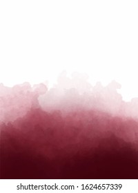 Dark burgundy, wine color watercolor   background. Dark red luxury background.