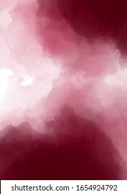 Dark Burgundy, Wine Color Watercolor Background. Dark Red Luxury Background.