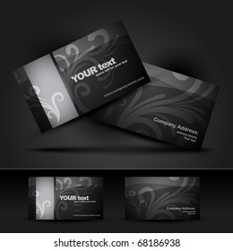 Dark Business Card Design Illustration