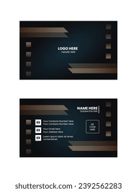 Dark business card design template