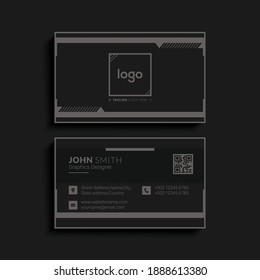 dark business card modern design. Luxury vector business card template. Premium design. Elegant corporate identity.