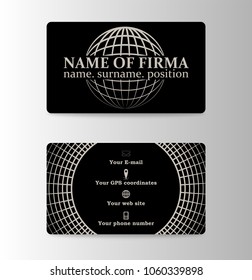 dark business card template