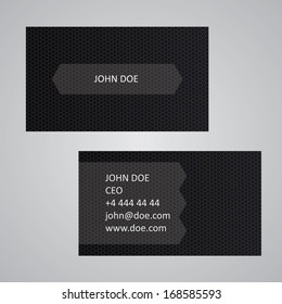 Dark business card template