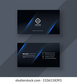 dark business card template design
