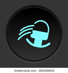 Dark button icon Baby toys. Button banner round badge interface for application illustration