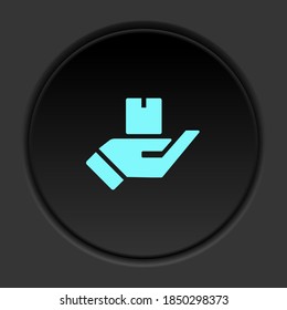 Dunkle Taste Symbol Masse Produktionspaket. Button-Banner-Rundbadschnittstelle für Anwendungsgrafik
