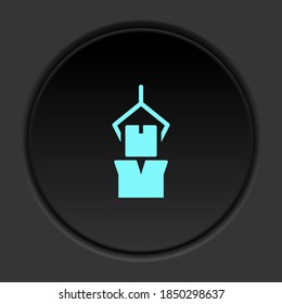 Dark button icon Mass production package. Button banner round badge interface for application illustration