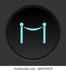 Dark button icon red carpet. Button banner round badge interface for application illustration